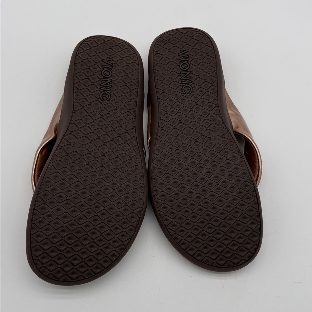 Vionic Melo Rose Gold Supportive Sandals Flip Flops Women Size 8 - Picture 3 of 5